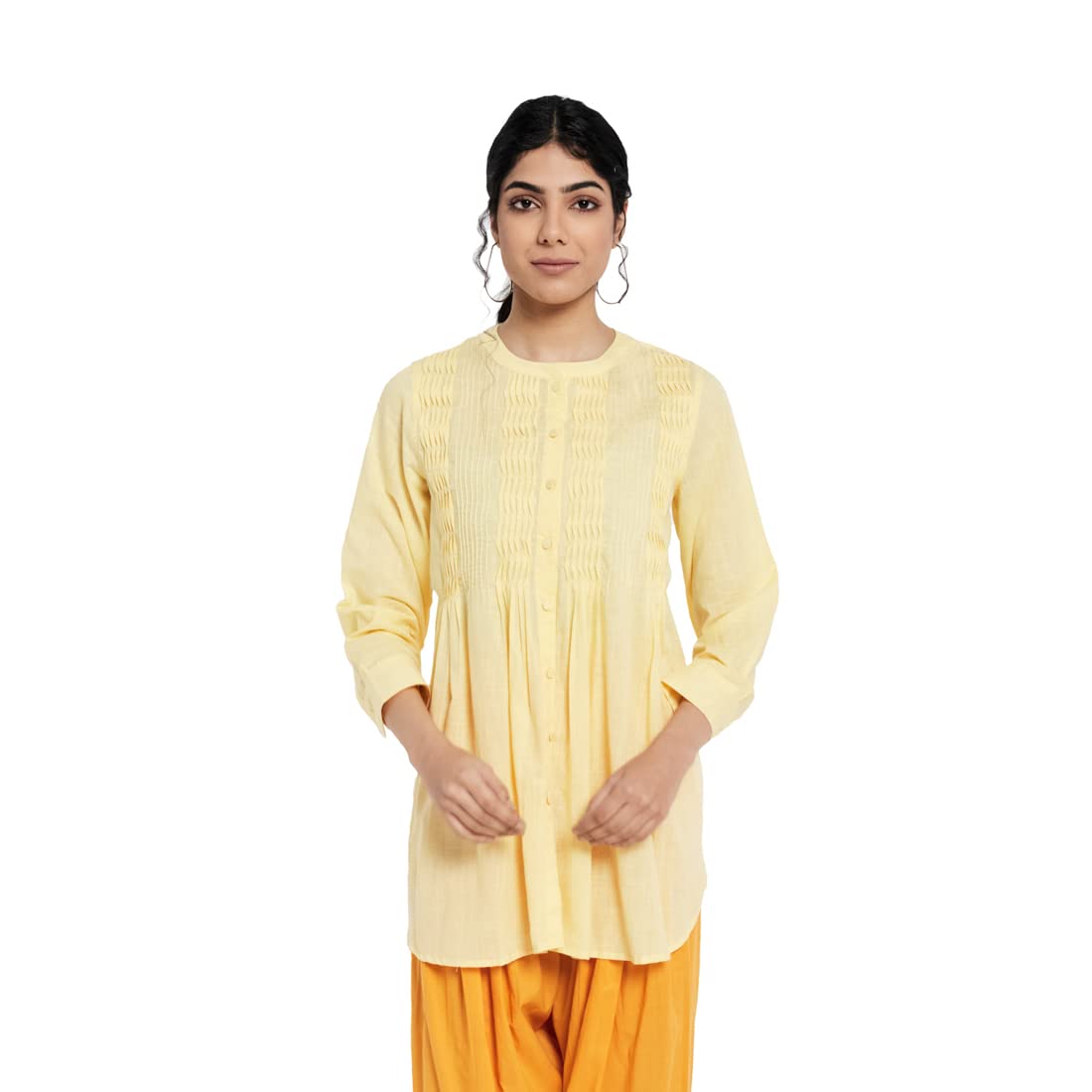 Fabindia Women Slub Woven Tunic Cotton_Xs