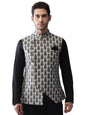 Kisah Nehru Jacket For Men  Foil Print Cotton Blend Modi Jacket | Ethnic & Formal Waist Coat For Weddings, Parties & Office Wear