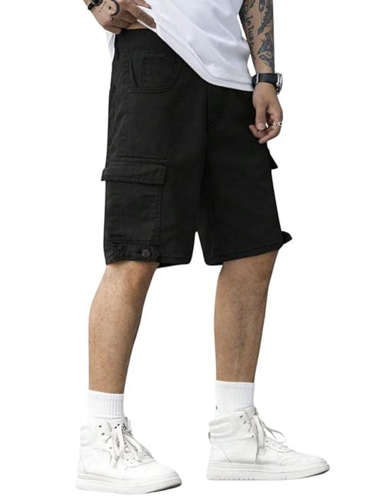 Greciilooks MenS Cargo Shorts (Gl-Sh255_Black
