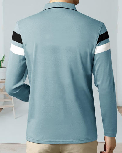 Noble Monk MenS Regular Fit Polo T Shirt |Full Sleeves |Collar Tshirts | Casual T-Shirt For Men