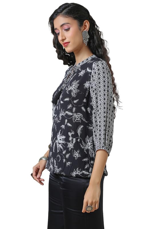 Soch Womens Regular Fit Tunic Shirt (FWA4TU30183A_Black