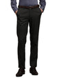 Turtle Men Narrow Fit Dobby Cotton Stretch Black Party Trouser