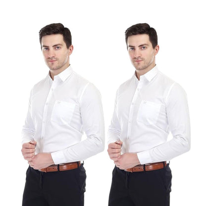 Xjarvis Clifton MenS Regular Fit Cotton Blend Plain Shirt  Full Sleeves Casual & Formal Summer Shirt With Pocket Design & Sprea