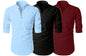 Finivo Fashion MenS Cotton Blend Regular Fit Solid Casual Kurta Shirt Pack Of 3