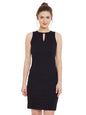 Miss Chase WomenS Super Comfortable Solid Sleeveless Round Neck Mini Bodycon Dress With Zip Closure | 3 Colors(Mcaw15D01-75-62-