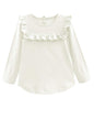 A.T.U.N. (ALL THINGS UBER NICE) Girls Solid Regular Full Sleeve T-Shirt Cream