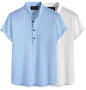 Deelmo Combo Of MenS Polyster Kurta With Mandarin Collar, Half Placket Buttons, Front Pocket | Half Sleeves | Soft & Breathable