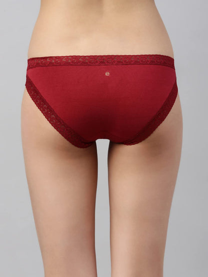 Enamor MB20 Modal Bikini Panties for Women Pack of 2, Full Coverage Low Waist, Antimicrobial & Stain Release Technology | Color