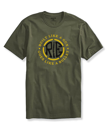 ADRO Built Like a Gun Goes Like a Bullet Mens Printed T-Shirt