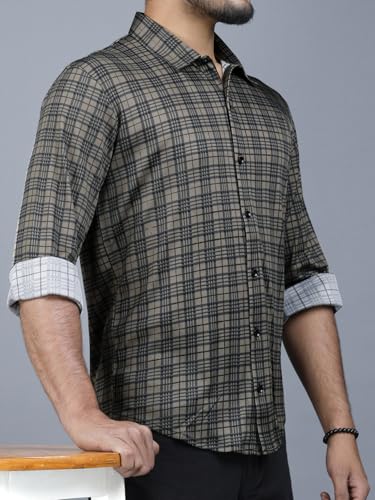 Nobel Monk MenS Full Sleeve Printed Casual Shirt |Regular Fit | Polo Shirt For Men