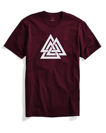 ADRO Triangle Mens Printed T-Shirt (RNR-M-TKT-MR_Maroon)