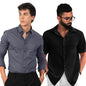 Pinkmint Shirt for Men ll Cotton & Popcron Style Shirt ll All Day Wear Mens Shirt (Pack of 2)
