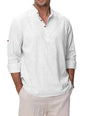 ROYALSCOUT Mens Cotton Polyester Blend Solid Regular Fit Full Sleeve Short Kurta White