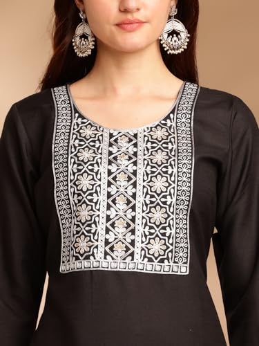 LookMark Kurta Set: Fashion That Defines Grace and Glamour: Elevate Your Wardrobe with Our Cotton Blend Sets! Black