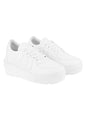Shoetopia WomenS Platform Heel Sneakers White