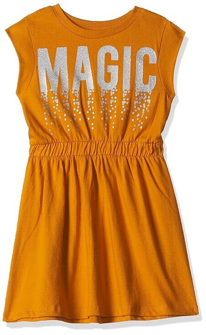 T2F Girls Cotton Printed Casual Knee-Length Dress(Pack of 3)