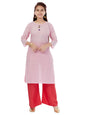 Aarika Girls Pink Colour Cotton Embroidery Kurti (Kurti-K-181-Pink-32)