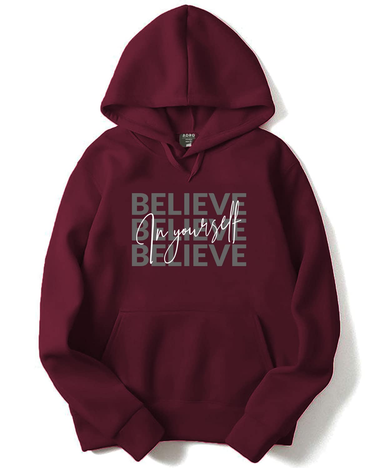 ADRO Believe in Your Self Printed Hoodie/Sweatshirt for Men