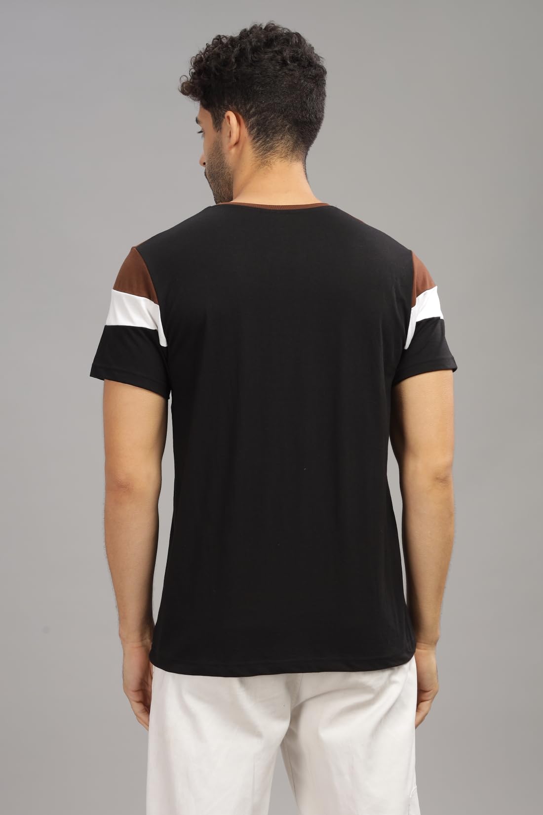 ADRO Tshirt for MenMulti Color T-Shirt for MenCotton T-ShirtMens TshirtRN8-24-BRWHBL