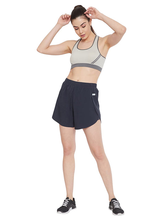 Clovia Womens Comfort Fit Active Dolphin Shorts (AB0061P08_Blue_XL)