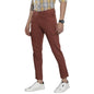 The Indian Garage Co Men Slim Fit Solid Mid-Rise Stretchable Cargos Rustic Brown