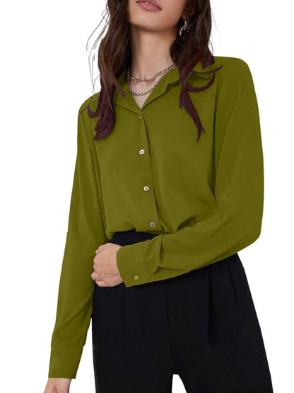 Greciilooks WomenS Regular Fit Western Shirt (Gl-W1894_Army Green
