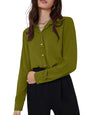 Greciilooks WomenS Regular Fit Western Shirt (Gl-W1894_Army Green
