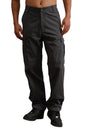 Hubberholme Men Charcoal Cotton Loose Fit Mid-Rise Trousers