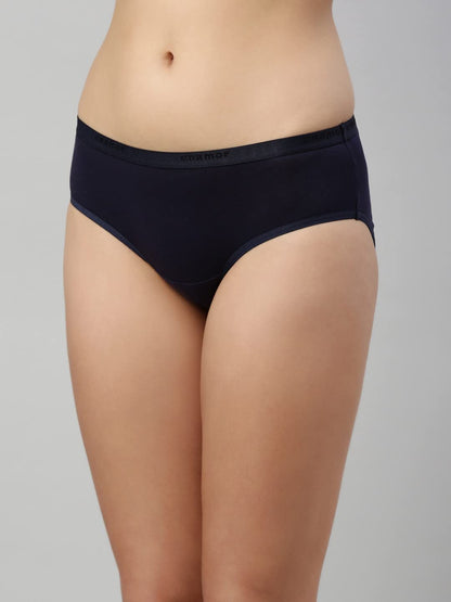 Enamor CR02 Stretchable Cotton Hipster Panties For Women Pack Of 3, Full Coverage, Grip Fit With Antimicrobial & Stain Release T