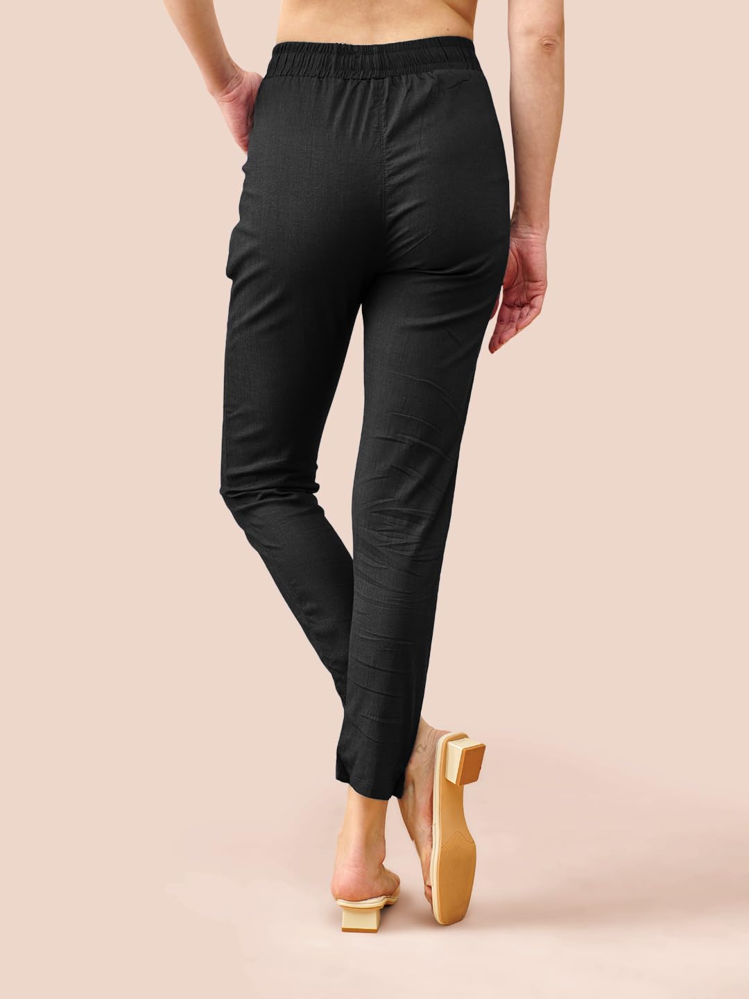 Lyra Cotton Pant For Women  Stylish & Comfortable Slub Cotton Blend With Lycra | Plus Fit | Cross Pocket Design | Color Lock Tec