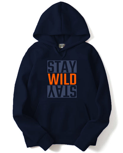 ADRO Men's Cotton Neck Hooded Sweatshirt (H21-M-WILD-NB_Navy)
