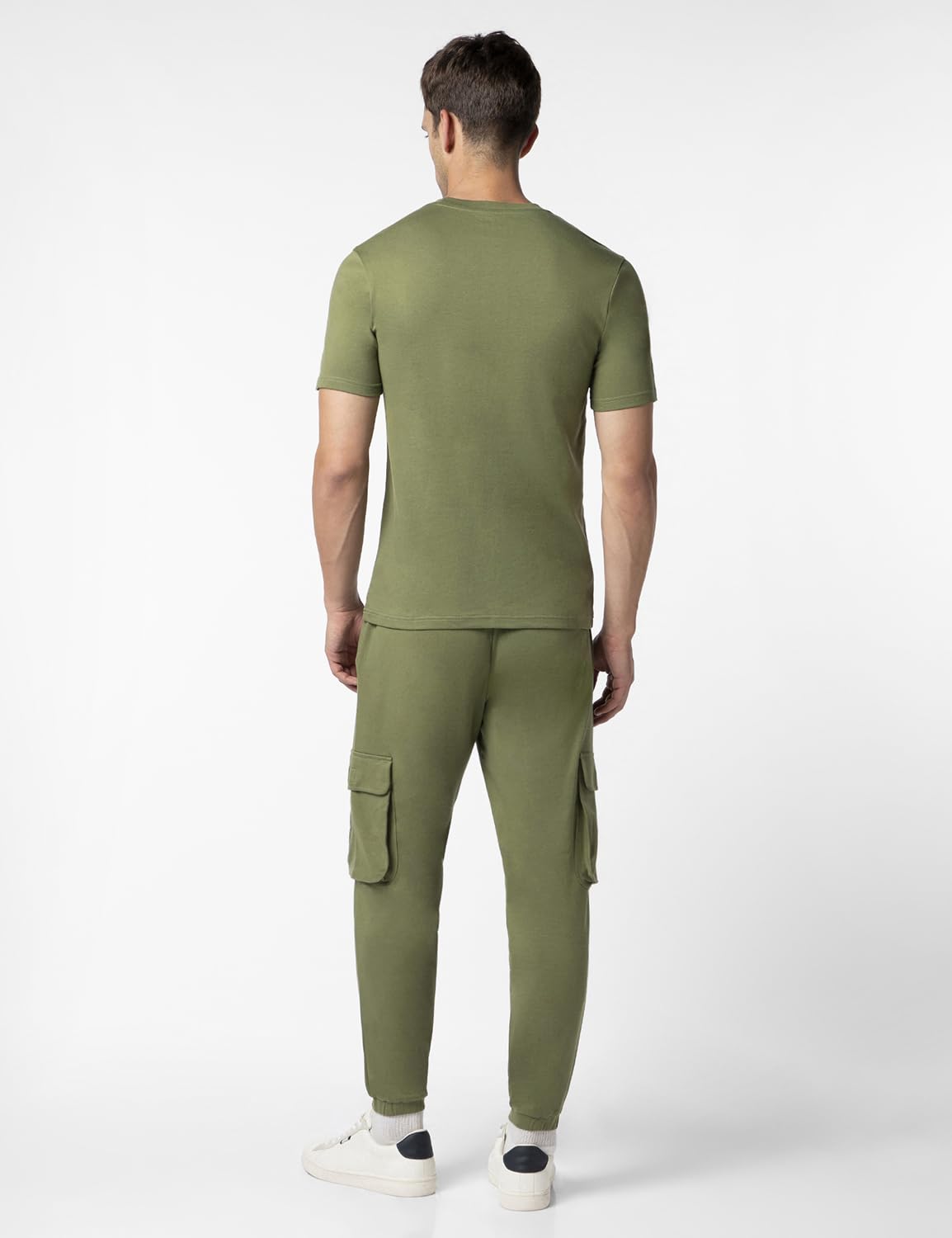 FYLTR Mens Crewneck T-shirt & Cargo Jogger Co-ord Set - 100% Cotton | Half Sleeve T-shirt| Jogger with Side & Cargo Pockets