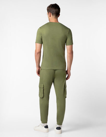 FYLTR Mens Crewneck T-shirt & Cargo Jogger Co-ord Set - 100% Cotton | Half Sleeve T-shirt| Jogger with Side & Cargo Pockets