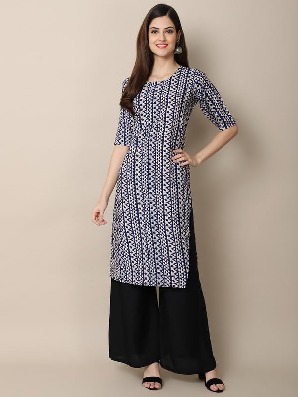 Pinkmint Straight Vibrant Colour Crepe KurtiS For WomenS Ll Fashion Fusion Kurti Ll Summer Kurti (Pack Of 6)