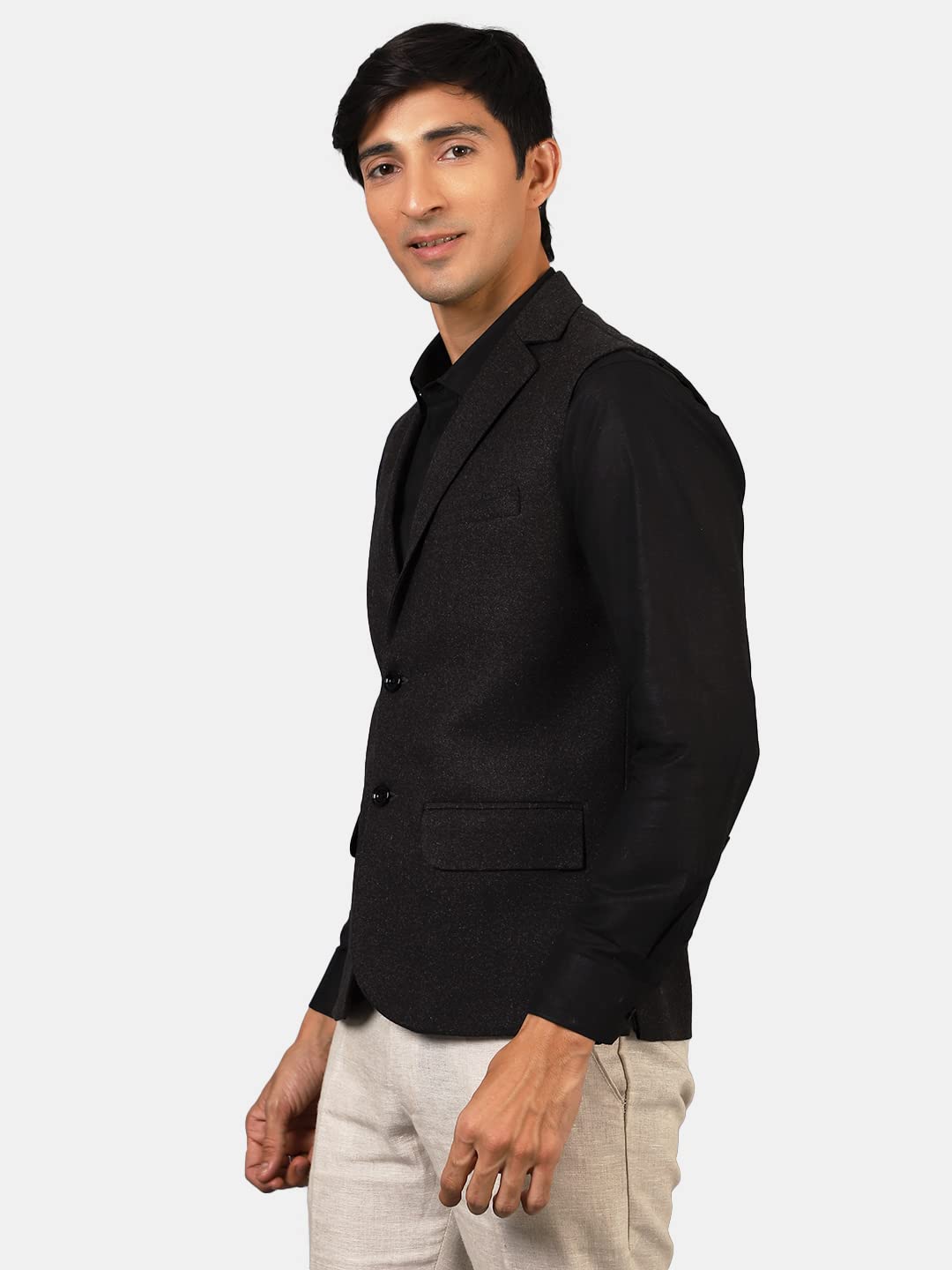 Wintage Men'S Tweed Wool Modi Nehru Jacket