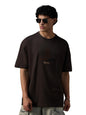 The Souled Store Harry Potter: Sorted Men and Boys Short Sleeves Round Neck Brown Embellished Cotton Oversized T-Shirts