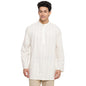 Fabindia Men Cotton Embroidered Short Kurta Natural_L