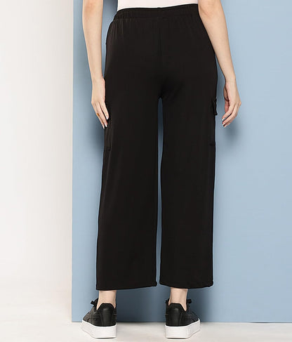 Aarika Girls Casual Wear Black Colour Solid Nylon Pant (9-13 Years)