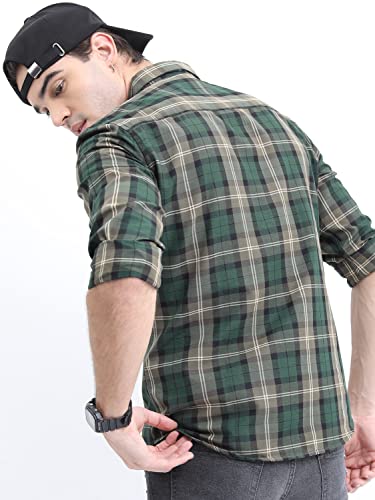 Ketch Men Olive Slim Fit Shirt