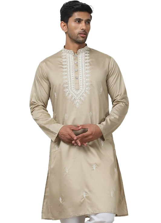 Jompers Mens Collar Embroidered & Sequin Kurta