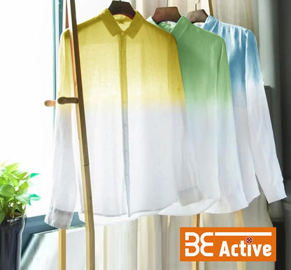BE ACTIVE Mens Casual Linen Blend Ombre Faded Shirt || Casual Shirts for Men || Men Casual Shirt || Casual Wear Shirts (CPR0156