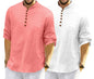 Royalscout MenS Cotton Polyester Blend Solid Regular Fit Full Sleeve Short Kurta | Ethnic, Lightweight Summer Kurta For Daily &