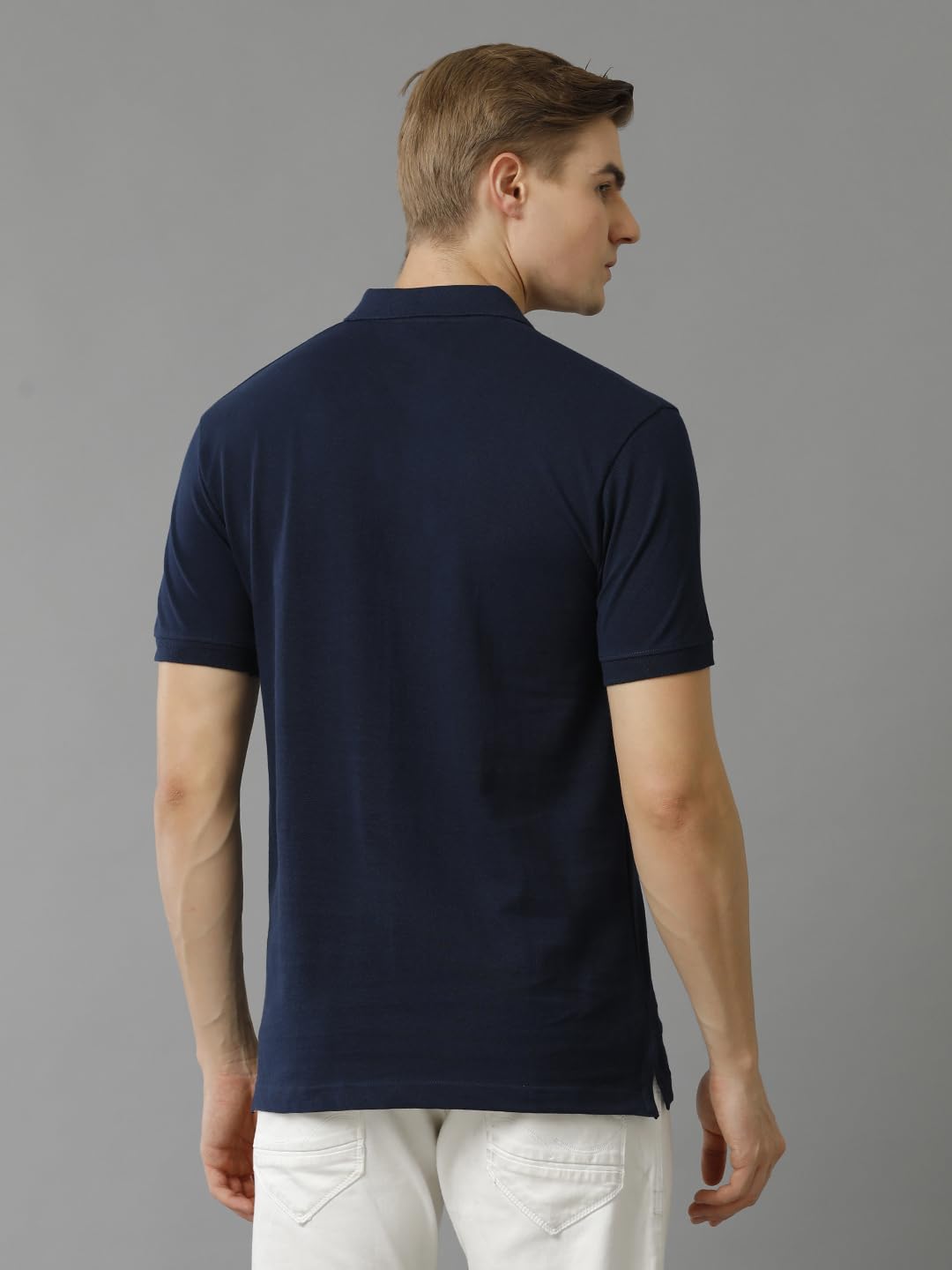 ADRO Premium Cotton Polo for Men (PN23-H-PLN-NB_Navy)