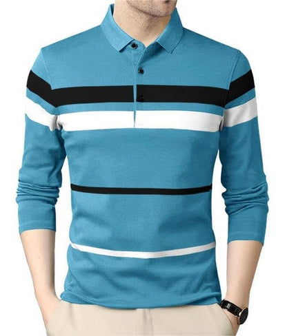 Noble Monk MenS Regular Fit Polo T Shirt |Full Sleeves |Collar Tshirts | Casual T-Shirt For Men