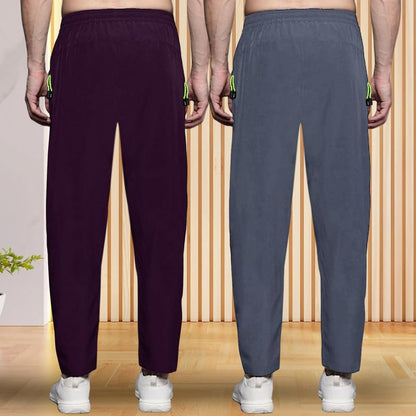 Pinkmint Combo Track Pant for Men Soild with Pocket Active Wear ll Gym Wear (Pack of 2)