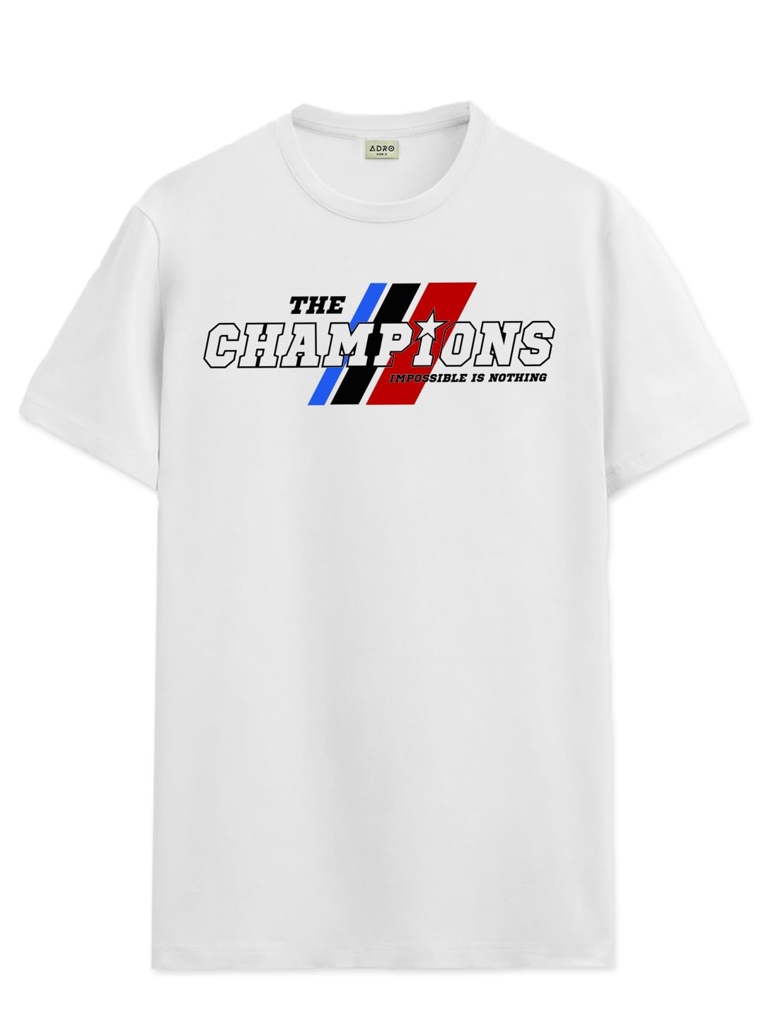 ADRO Men's Graphic Printed 100% Cotton T-Shirt - Regular Fit, Printed T-Shirts for Men (RN24-CMP-WH_White)