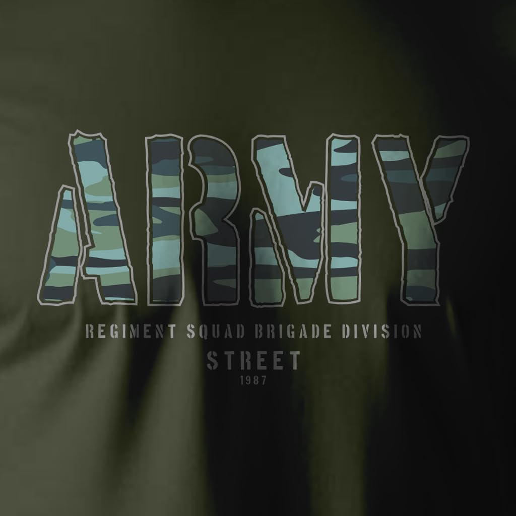 Peppyzone Mens Regular Fit T-Shirt (PZ-Army433_Olive