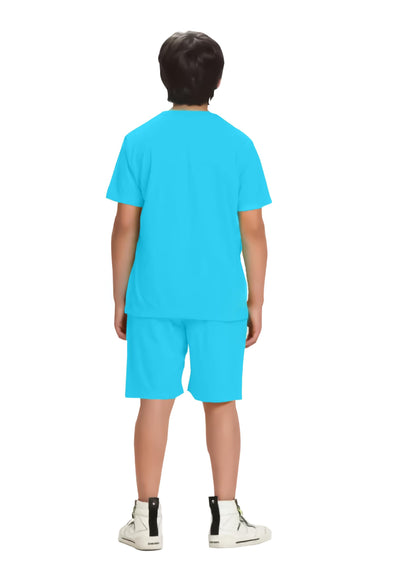 Kyda Kids BoyS 100% Pure Cotton Premium Printed Tshirt And Shorts Set For Summer