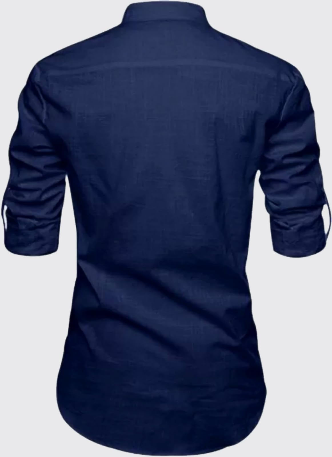 Deelmo Full Sleeve Short Kurta Shirt With A Trendy Mandarin Collar Crafted From A Premium Cotton Blend For Comfort Ideal For Men
