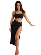 Greciilooks WomenS Poly Lycra Blend Solid Regular Western Co Set (Gl-W.Co-Ord Set-W2297&Sk529_Black